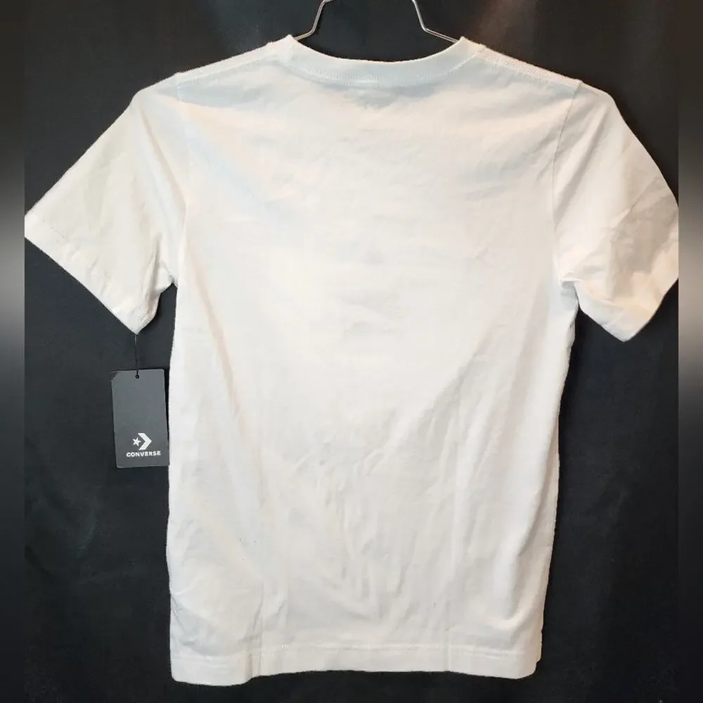 Converse Chuck Taylor All‎ Star Tee New White T-Shirt Short Sleeve Boys Size L